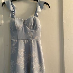Blue floral dress